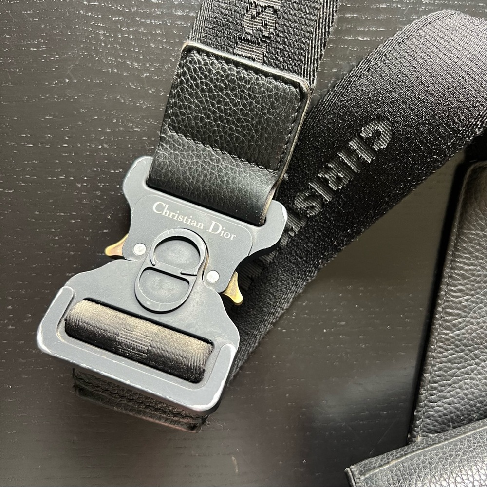 Dior Mens Black Saddle Bag - Picture 4 of 17